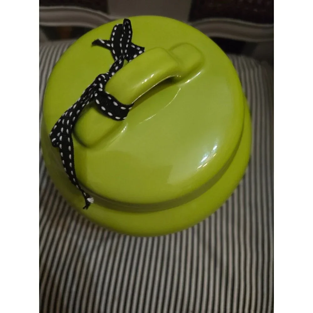 NWT Rae Dunn Deadly Poison Green Chubby Canister Halloween HTF